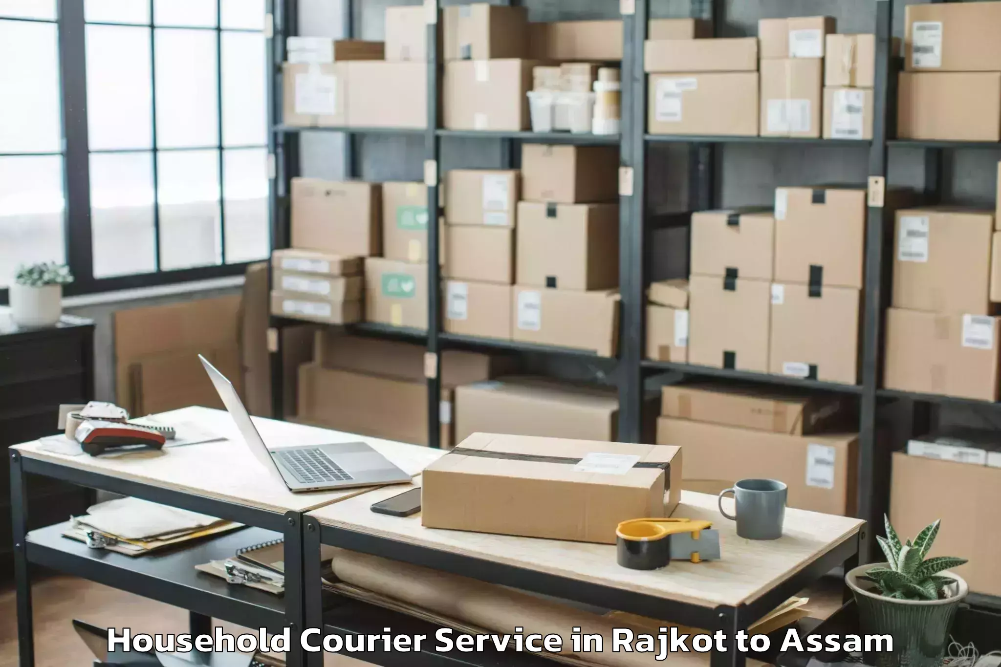 Professional Rajkot to Dhing Household Courier